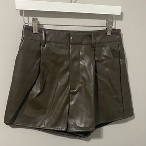 Princess Polly Olive Leather Short